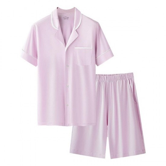 Polished Cotton Homewear Set in Neutral